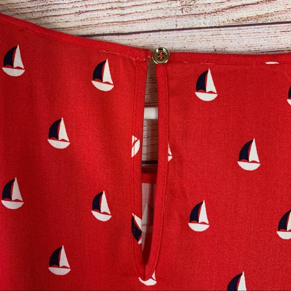 Oasis Sailboat Tie Front Short Sleeve Print Size20 - Picture 4 of 7